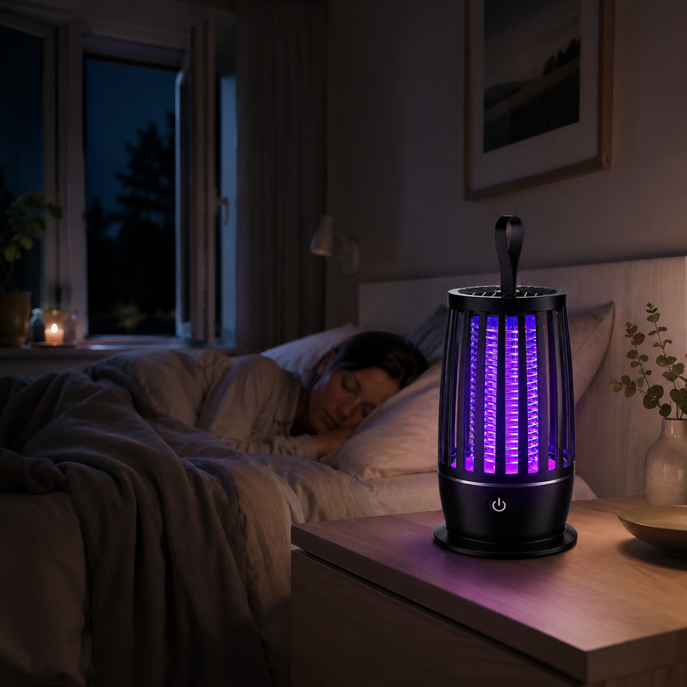 2-in-1 Insektenlampe mit UV-Licht & Nachtlicht